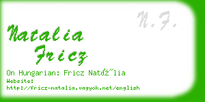 natalia fricz business card
